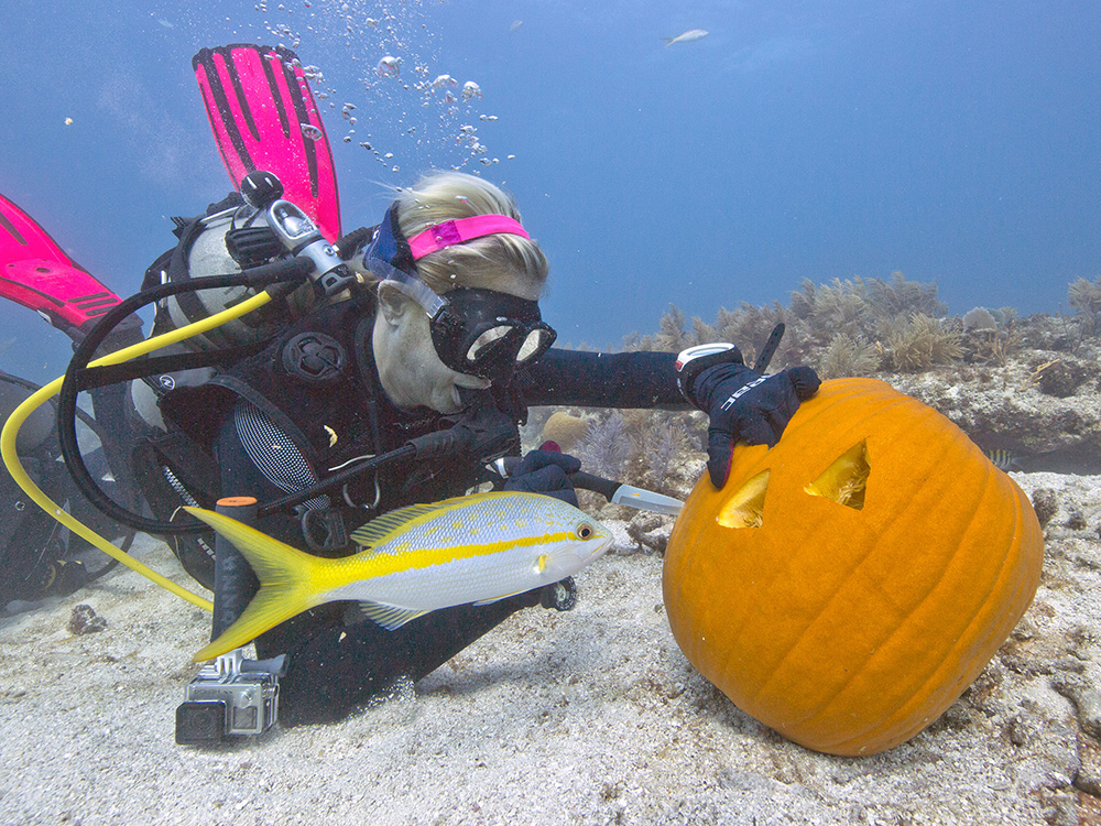 Underwater Pumpkin Carving – a Key West Favorite