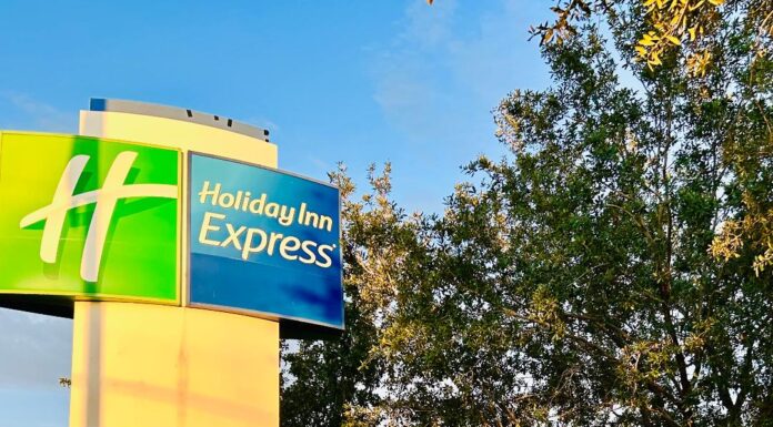 An In-Town Gem at Boca Raton Boca Raton Holiday In Express sign